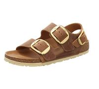 Birkenstock MILANO BIG BUCKLE 1024067 cognac marrone sandali donna fibbie 38