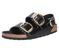 Brikenstock Milano Big Buckle Shine Black Natural Leather 37