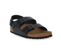 BIRKENSTOCK MILANO BLACK LEA CALZ S sandali Uomo 40