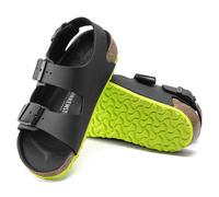 BIRKENSTOCK MILANO KIDS SANDALO BAMBINO BIRKOFLOR TRIPLA FIBBIA NERO