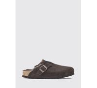 BIRKENSTOCK Mules Boston in pelle scamosciata con interni foderati in shearling 44 Moro