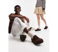 Birkenstock - Naples - Mocassini unisex avvolgenti in camoscio color caffè-Marrone 40