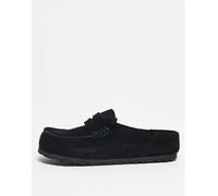 Birkenstock - Naples - Mocassini unisex avvolgenti in camoscio neri-Nero 45