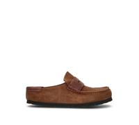 BIRKENSTOCK NAPLES WRAPPED DOUBLE STITCH Sabot donna dark tea in suede 37