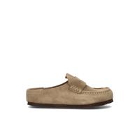 BIRKENSTOCK NAPLES WRAPPED Sabot donna taupe in suede 38
