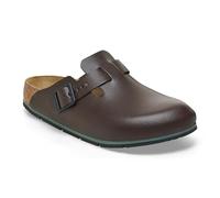 BIRKENSTOCK Zoccoli in pelle Boston Pro - Scarpe da lavoro certificate di alta qualità per medicina, gastronomia e servizio, java, 43 EU Stretta