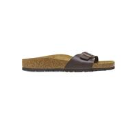 Birkenstock - Pantofole in materiale sintetico - Madrid Birko-Flor Regular Dark Brown per Donne in Pelle - Taglia 44 - Marrone