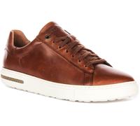 Birkenstock Piegare Basso Forma Sughero Pelle Unisex Scarpe Color Cognac UK 4 -
