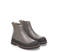 BIRKENSTOCK PRESCOTT SLIP ON MEN CONCRETE GRAY PULL UP LEATHER STIVALETTI SCARPO