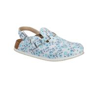 Birkenstock Professional Kay SL Da-Clogs Donna In Pelle Liscio Bianco Combinato