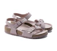 BIRKENSTOCK RIO KIDS SANDALO BAMBINO BIRKIBUC DOPPIA FIBBIA VIOLA LAVANDA