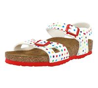 BIRKENSTOCK - RIO MICROFIBRA KIDS - SANDALO A FASCIA UNICA E CINTURINO ALLA CAVIGLIA REGOLABILE 31/DIGITAL DOTS WHITE-N