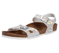Birkenstock Rio, Microfibre, Sandalo Unisex-Adulto, Argento (Hologram Silver Hologram Silver), 35 EU
