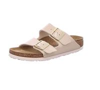 Sandali Birkenstock Arizona Birko-Flor Patent Narrow beige marrone - 41