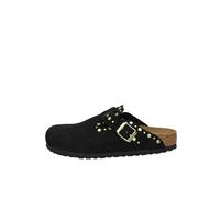 Birkenstock Sabot Boston con Rivetti in camoscio Nero 40