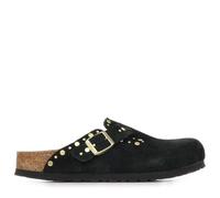 Zoccoli Birkenstock Boston Rivet Suede calzata stretta nero donna - 40