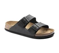BIRKENSTOCK Sandale Arizona, Superlauf, Birko-Flor, nero, normale, taglia 41 1018222-41 (pantolette scarpe basse latsche doppia fibbia scarpe da lavoro scarpe Birki Arizona), Nero, 41 EU