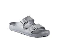Birkenstock Sandali Arizona Essentials EVA argento metallizzato unisex - 38 stretti EU, Argento metallizzato, 7-7.5 Narrow Women/5-5.5 Narrow Men