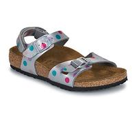 BIRKENSTOCK Sandali bambini Rio AS Kids BF Elec. Metallic SilverDots in Argento 31