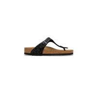 BIRKENSTOCK Sandali da donna Gizeh Foil Leo Print Medium/Narrow nero | 40
