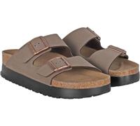 Birkenstock Sandali donna con tomaia Birko-Flor, suola in EVA, zeppa alta 25mm, modello Arizona Papillio, plantare anatomico Made in Germany, cinturini con fibbia in metallo regolabili