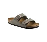 Birkenstock - Sandali in camoscio sintetico - Arizona Birko-Flor Nubuck Stone per Uomo - Taglia 40 - Grigio