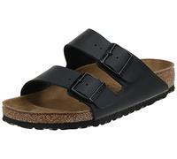 Birkenstock Sandali in pelle Classic Arizona FL 52533 unisex per adulti - nero - Soft Footbed Black, 42 EU, Nero, 41 EU