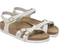 BIRKENSTOCK sandali KUMBA 1029417 pelle nubuck ANTIQUE WHITE BIANCO cinturini in