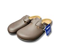 BIRKENSTOCK Zoccoli in pelle Boston Pro - Scarpe da lavoro certificate di alta qualità per medicina, gastronomia e servizio, java, 37 EU Stretta