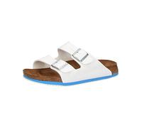 Birki's 230124-46, Scarpe da Corsa Arizona Birko-Flor Blu, Taglia 44-Plantare Normale Donna, Bianco 230124, 46 EU