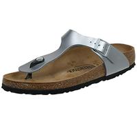 Birkenstock Schuhe Gizeh Birko-Flor Schmal Silver (043853) 37 Silber