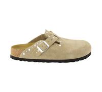 Zoccoli Birkenstock Boston Rivet Suede Stretti beige donna - 37