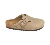 Birkenstock, ,Shoes ,Donna ,Beige ,41 EU Boston Sandali in Pelle Oleata Stretti