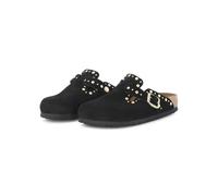 Zoccoli Birkenstock Boston Rivet Suede Stretti neri donna - 38
