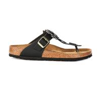 Birkenstock, ,Shoes ,Donna ,Nero ,40 EU Fiore Em Zoccoli in Pelle Nera