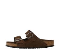 Birkenstock, ,Shoes ,Uomo ,Marrone ,45 EU Arizona Soft Footbed Suede Leather Regular Fit
