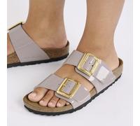 BIRKENSTOCK SYDNEY CUSHION BUCKLE PATENT FADED PURPLE CIABATTE DONNA VERNICE