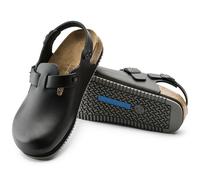 BIRKENSTOCK TOKIO BLACK PROFESSIONAL SUPER GRIP PELLE CALZATA LARGA ANTISCIVOLO