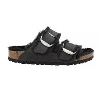 Birkenstock Unisex Arizona Big Buckle Shearling Oiled Leather Black Sandali 39 EU
