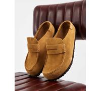 Birkenstock unisex sabot Naples in camoscio marrone sughero-Giallo 41