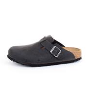 Birkenstock 059463 Boston Black, Oiled Leather Zoccoli Uomo, Black EU 43