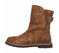 Birkenstock Uppsala Shearling-Suede Stivali da donna a metà polpaccio, Tè nero, 37 EU