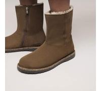 BIRKENSTOCK UPPSALA ZIP SHEARLING DARK TEA STIVALETTI CON PELO CALZATA LARGA MAR