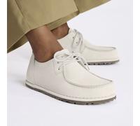 BIRKENSTOCK UTTI LACE ANTIQUE WHITE SUEDE LEATHER SCARPE MOCASSINI PELLE SCAMOSC