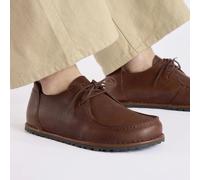 BIRKENSTOCK UTTI LACE ROAST SCARPE ALLACCIATE MOCASSINI PELLE MARRONE CALZATA ST