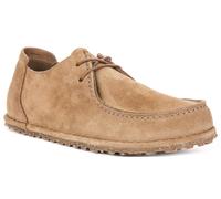 Birkenstock Utti Pizzo Stile Mocassino Camoscio Formale da Uomo Tortora UK 7.5