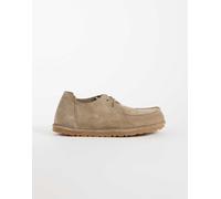 Birkenstock - Utti - Scarpe in camoscio grigio talpa regular fit con lacci-Marrone 44
