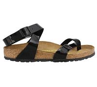 Birkenstock Yara - Sandali da donna, nero (Black Patent Birko Flor), 37 EU F