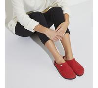 BIRKENSTOCK ZERMATT ACTIVE RED PANTOFOLE IN FELTRO CALZATA STRETTA ROSSO