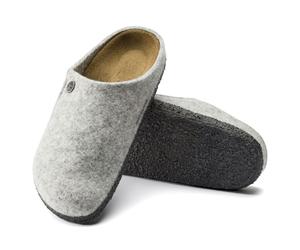 BIRKENSTOCK ZERMATT PANTOFOLA DONNA IN FELTRO CALZATA STRETTA GRIGIO CHIARO